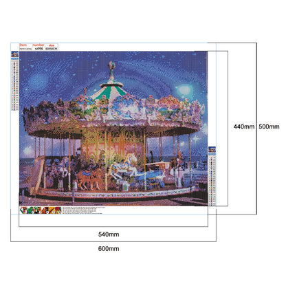 Carousel View - Full Round Drill Diamond Painting 60*50CM