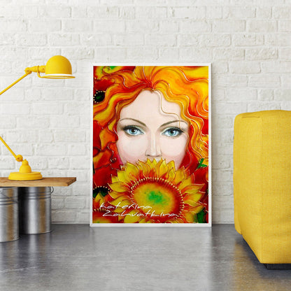 Flower Girl - Full Round Drill Diamond Painting 30*40CM