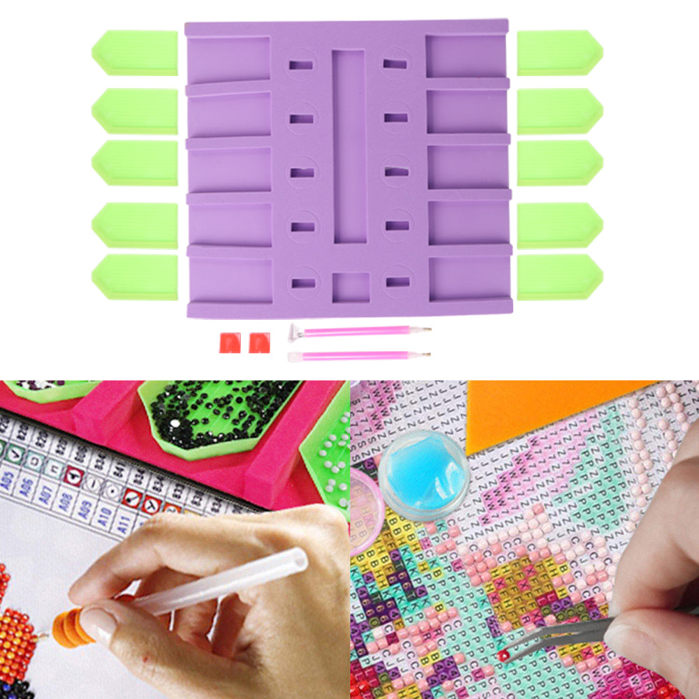 DIY Diamond Painting Tools Point Drill Pen Trays Dics Storage Box Racks