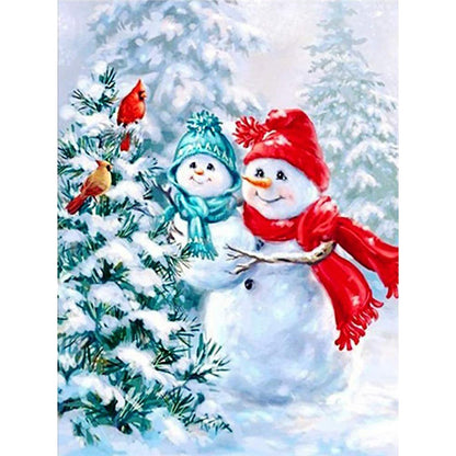 Snowman Bird - Full Round Drill Diamond Painting 30*40CM