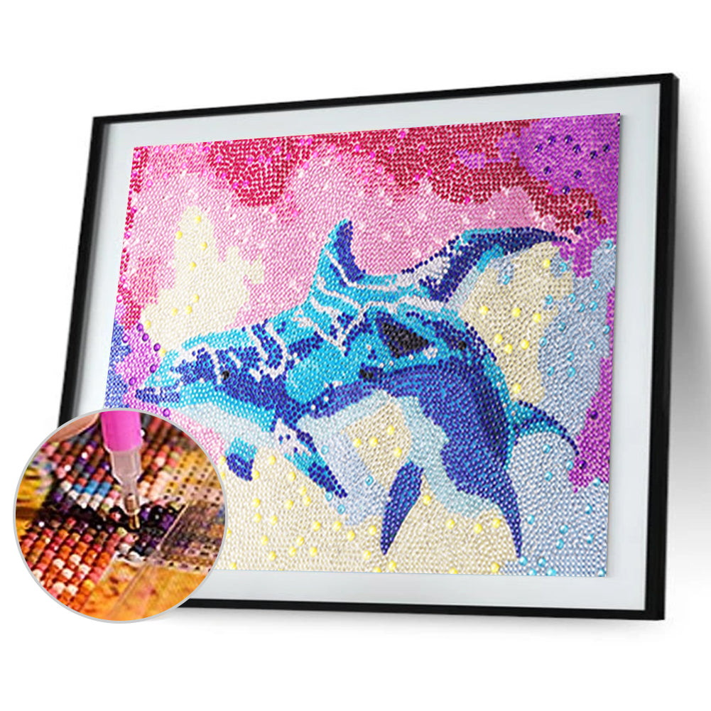 Dolphin - Special Shaped Drill Diamond Painting 40*30CM