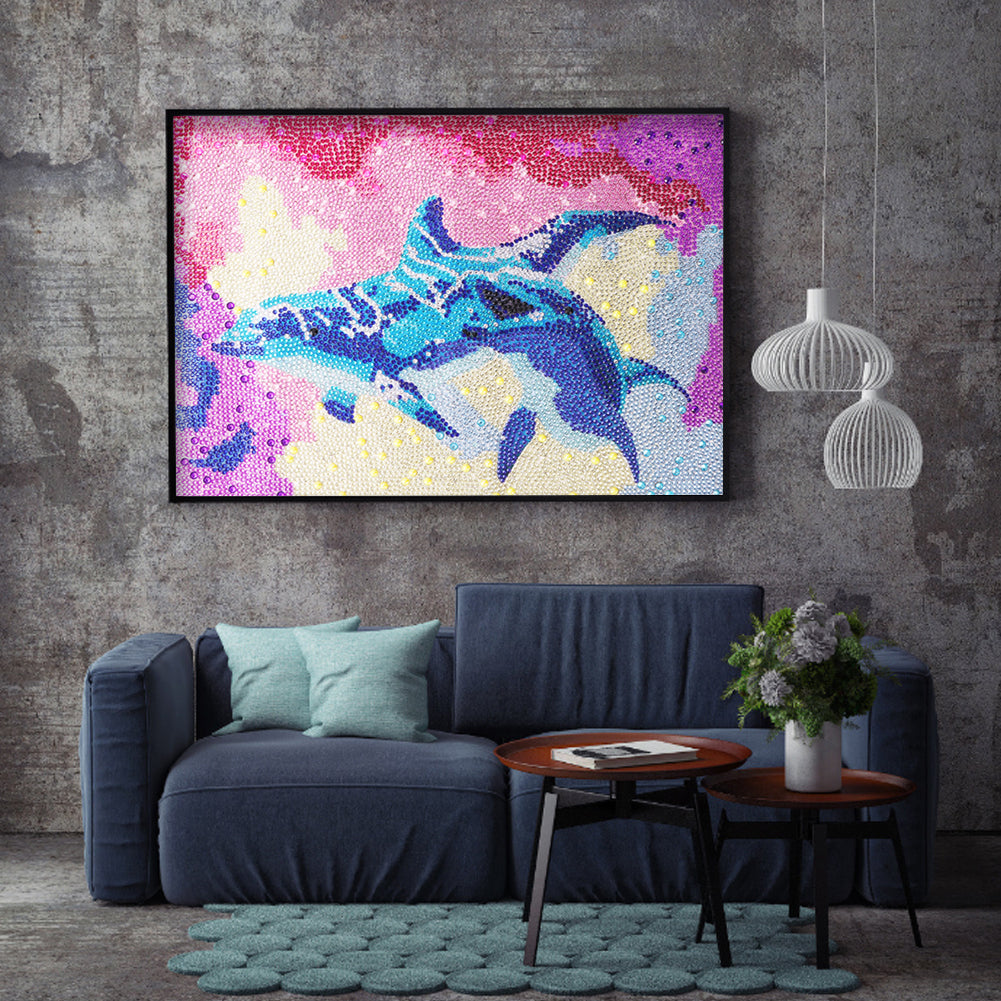 Dolphin - Special Shaped Drill Diamond Painting 40*30CM