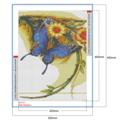 Butterfly - Full Round Drill Diamond Painting 30*40CM