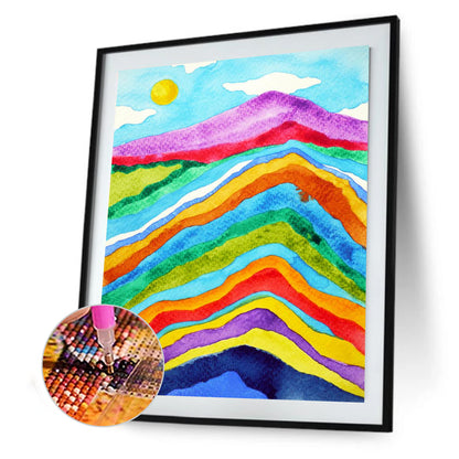 Rainbow Mountains - Full Round Drill Diamond Painting 30*40CM