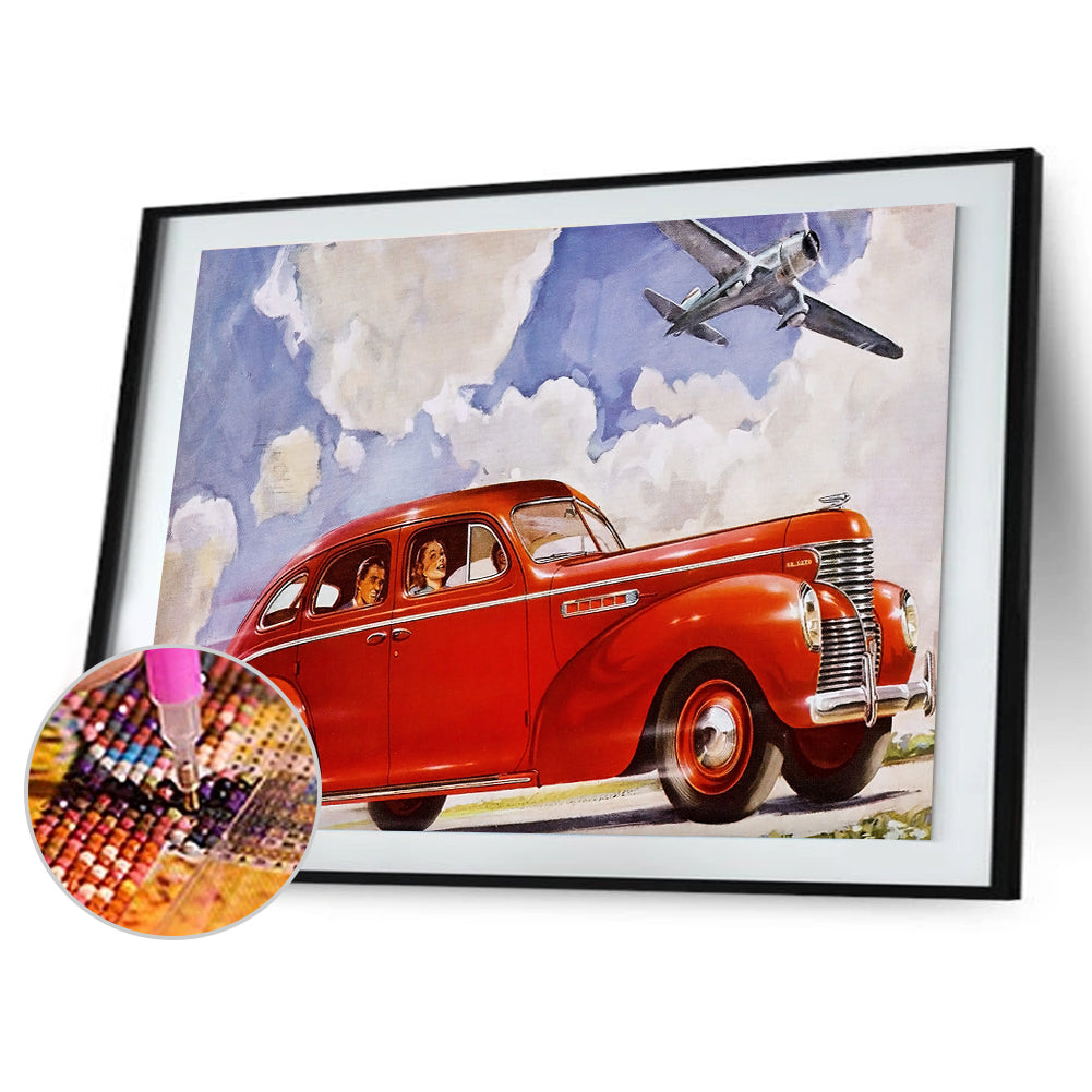 Car - Full Round Drill Diamond Painting 40*30CM