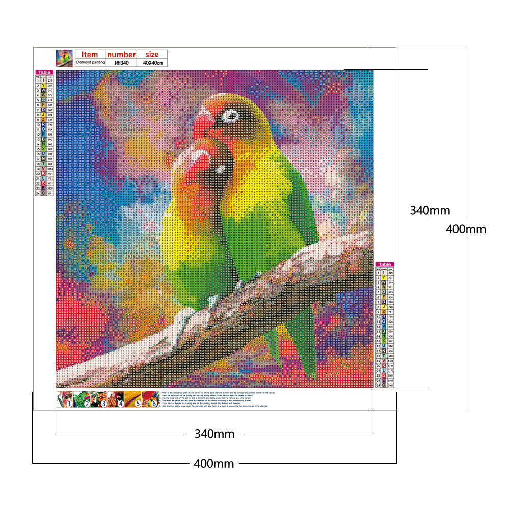 Parrot - Full Round Drill Diamond Painting 40*40CM