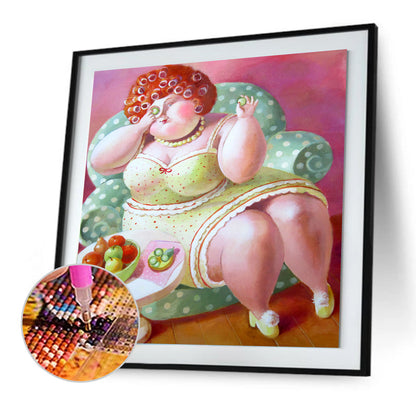 Fat Woman - Full Round Drill Diamond Painting 40*40CM