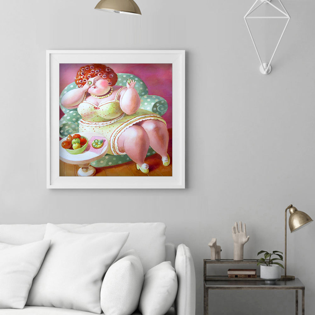 Fat Woman - Full Round Drill Diamond Painting 40*40CM