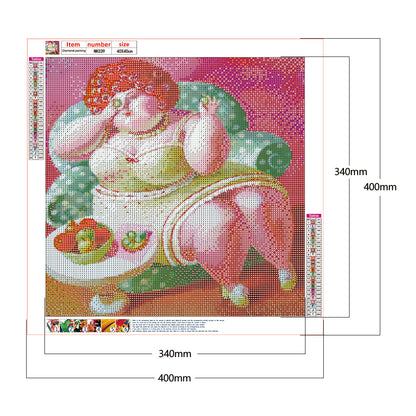 Fat Woman - Full Round Drill Diamond Painting 40*40CM