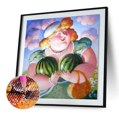 Fat Woman - Full Round Drill Diamond Painting 40*40CM