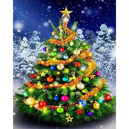 Christmas Tree - Full Round Drill Diamond Painting 30*40CM