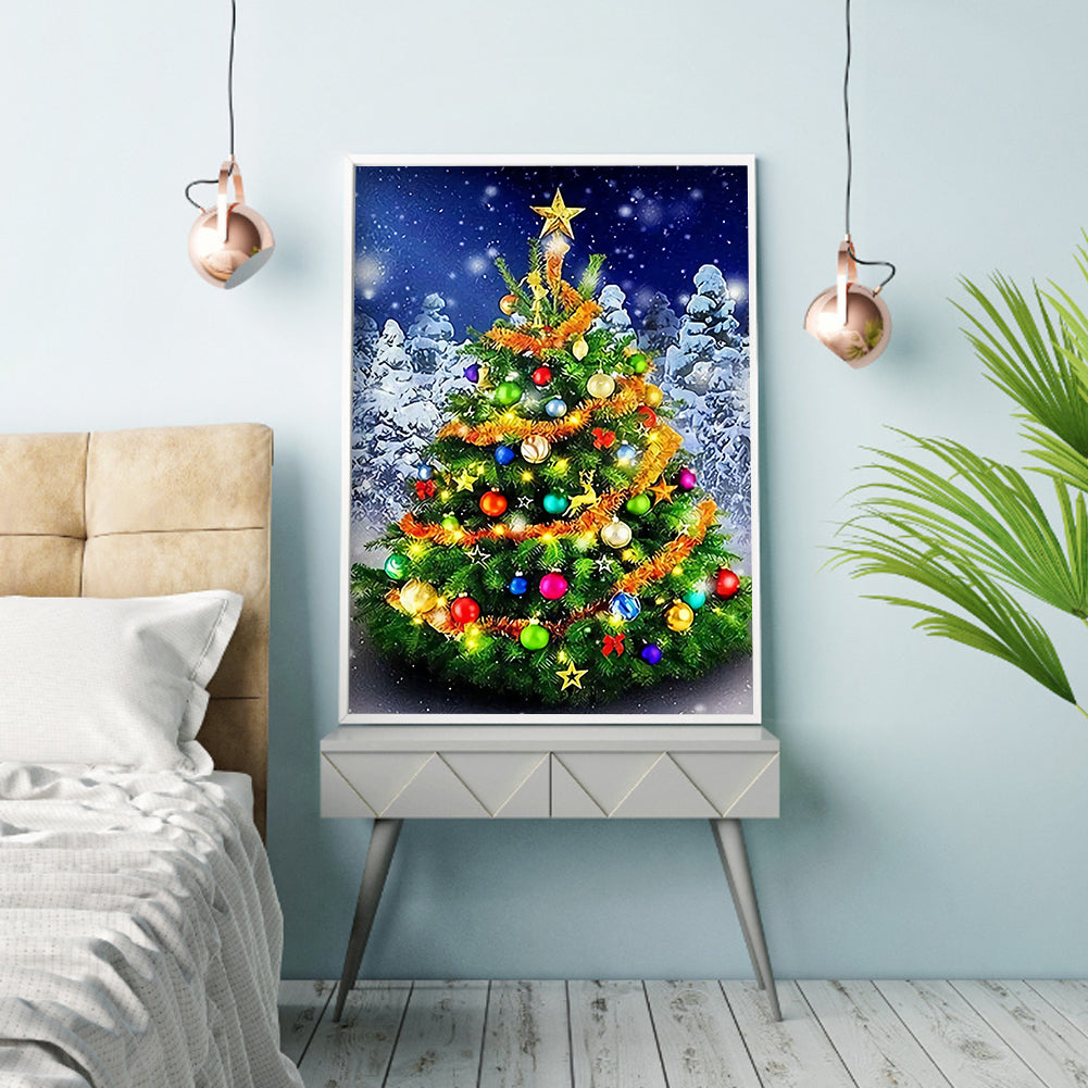 Christmas Tree - Full Round Drill Diamond Painting 30*40CM