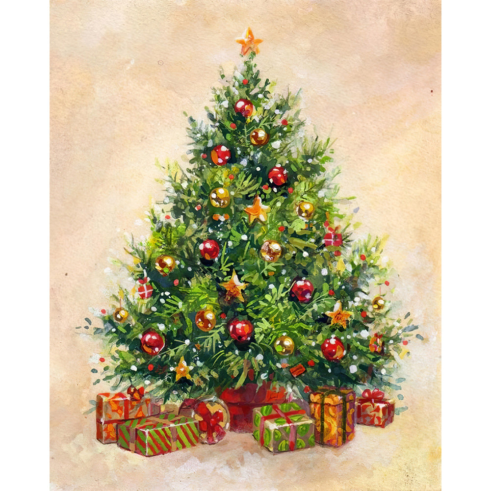 Christmas Tree - Full Round Drill Diamond Painting 30*40CM