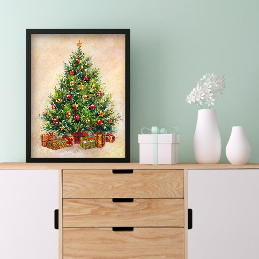 Christmas Tree - Full Round Drill Diamond Painting 30*40CM