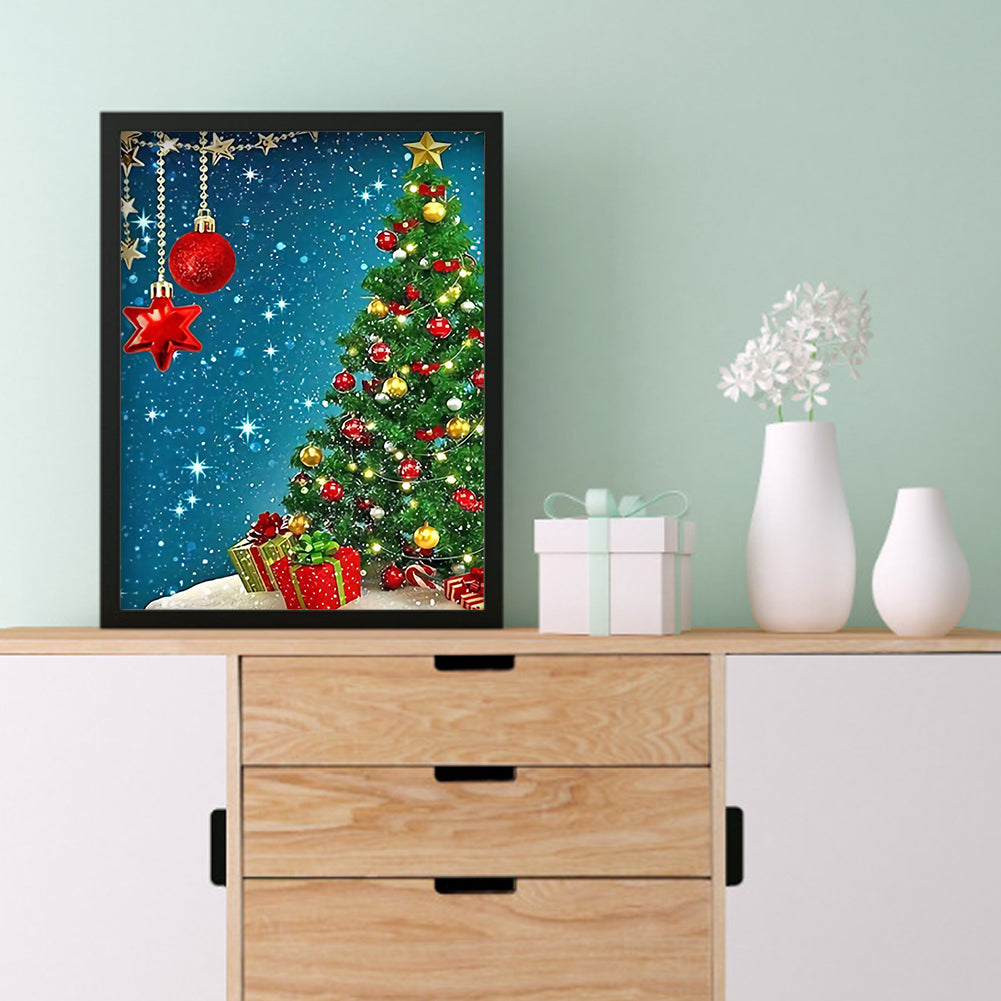 Christmas Tree - Full Round Drill Diamond Painting 30*40CM