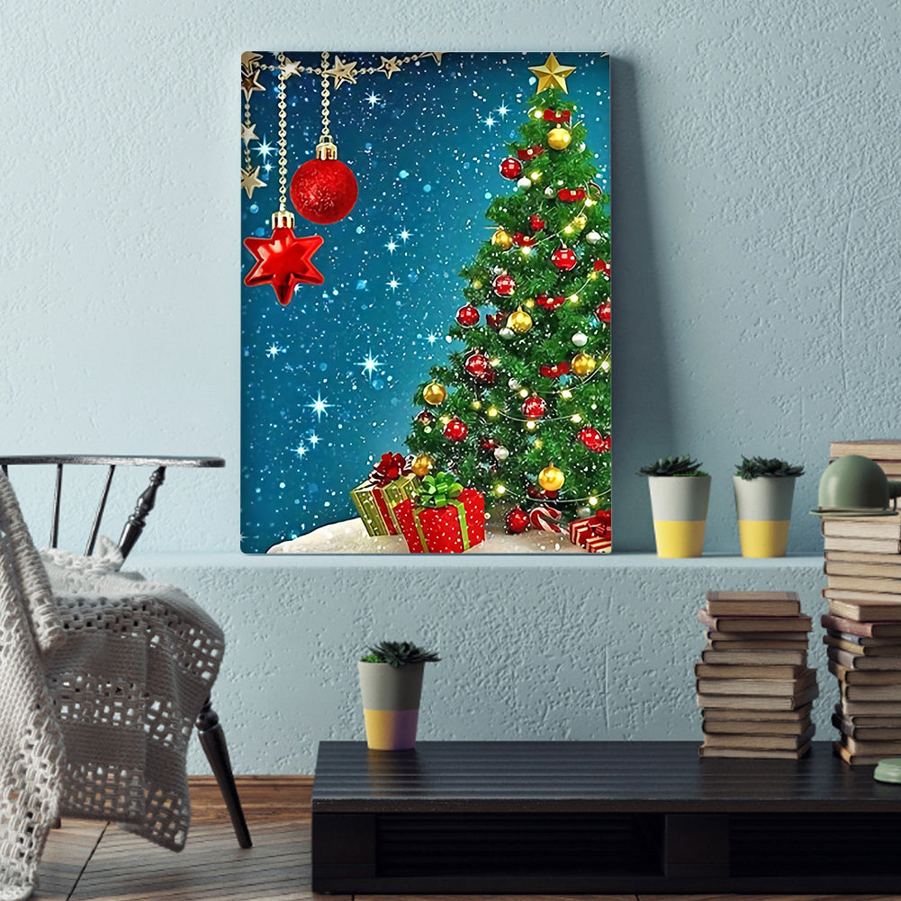 Christmas Tree - Full Round Drill Diamond Painting 30*40CM