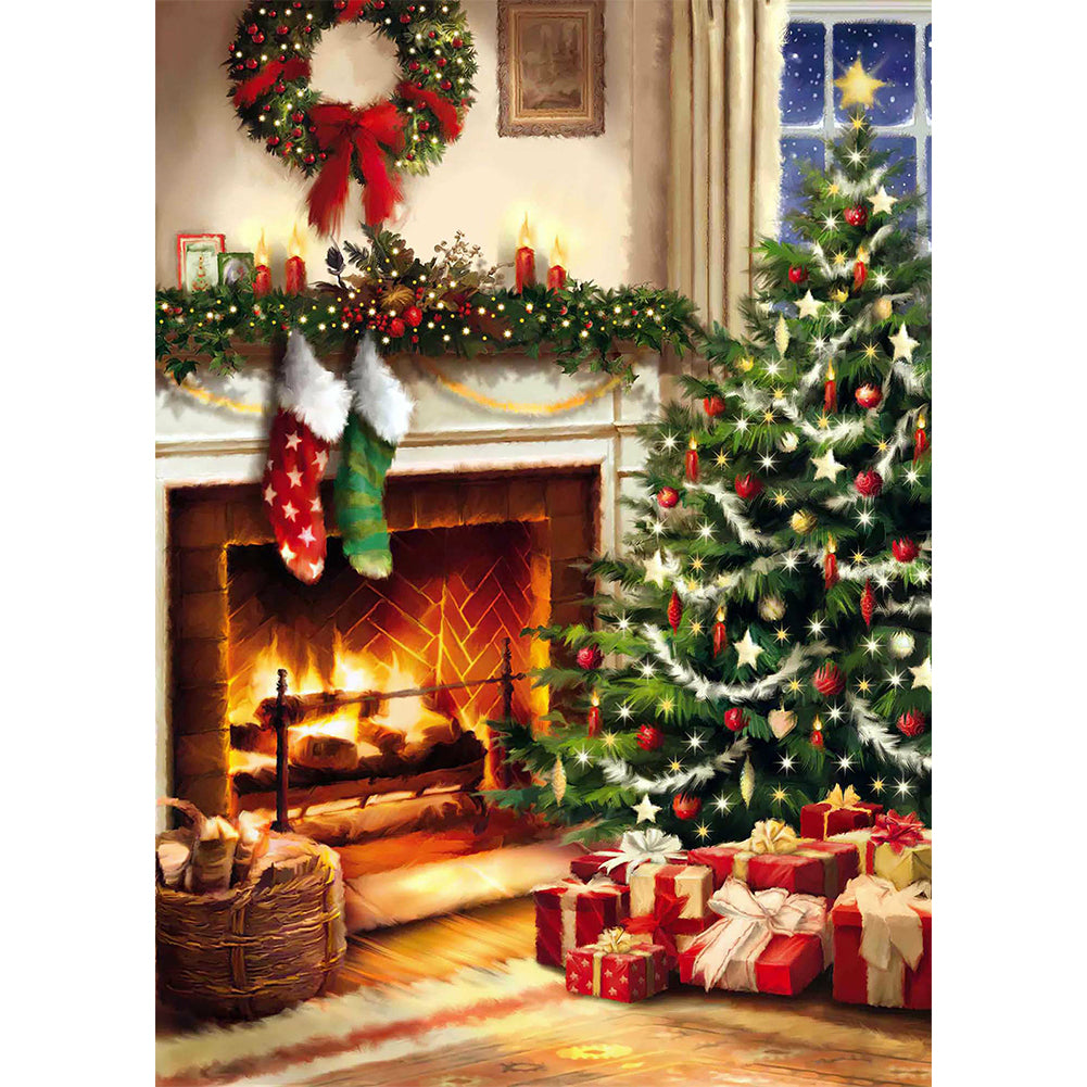 Christmas Tree - Full Round Drill Diamond Painting 30*40CM