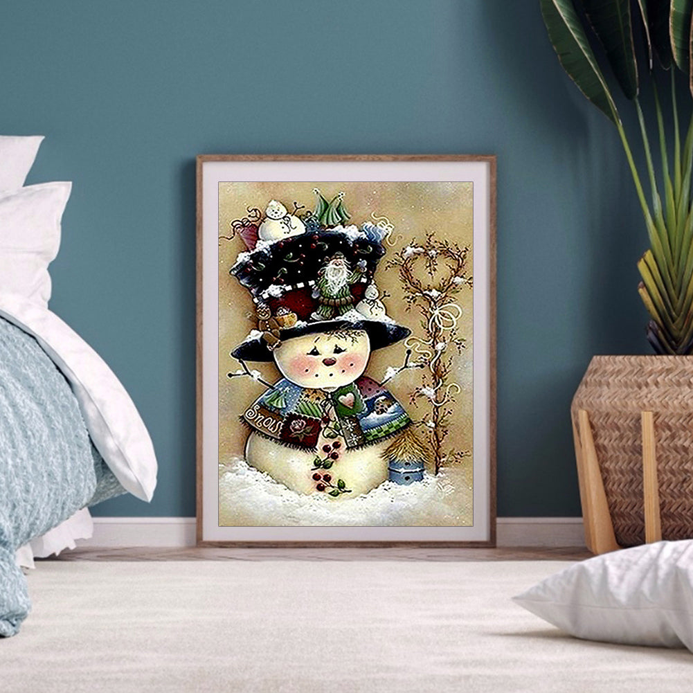 Snowman - Full Square Drill Diamond Painting 30*40CM