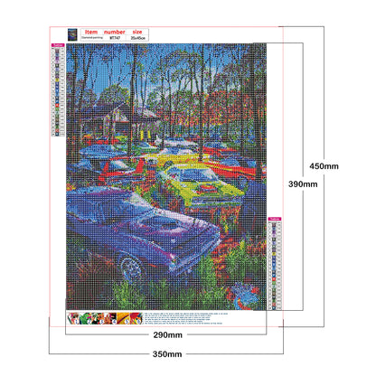 Forest Parking - Full Round Drill Diamond Painting 35*45CM