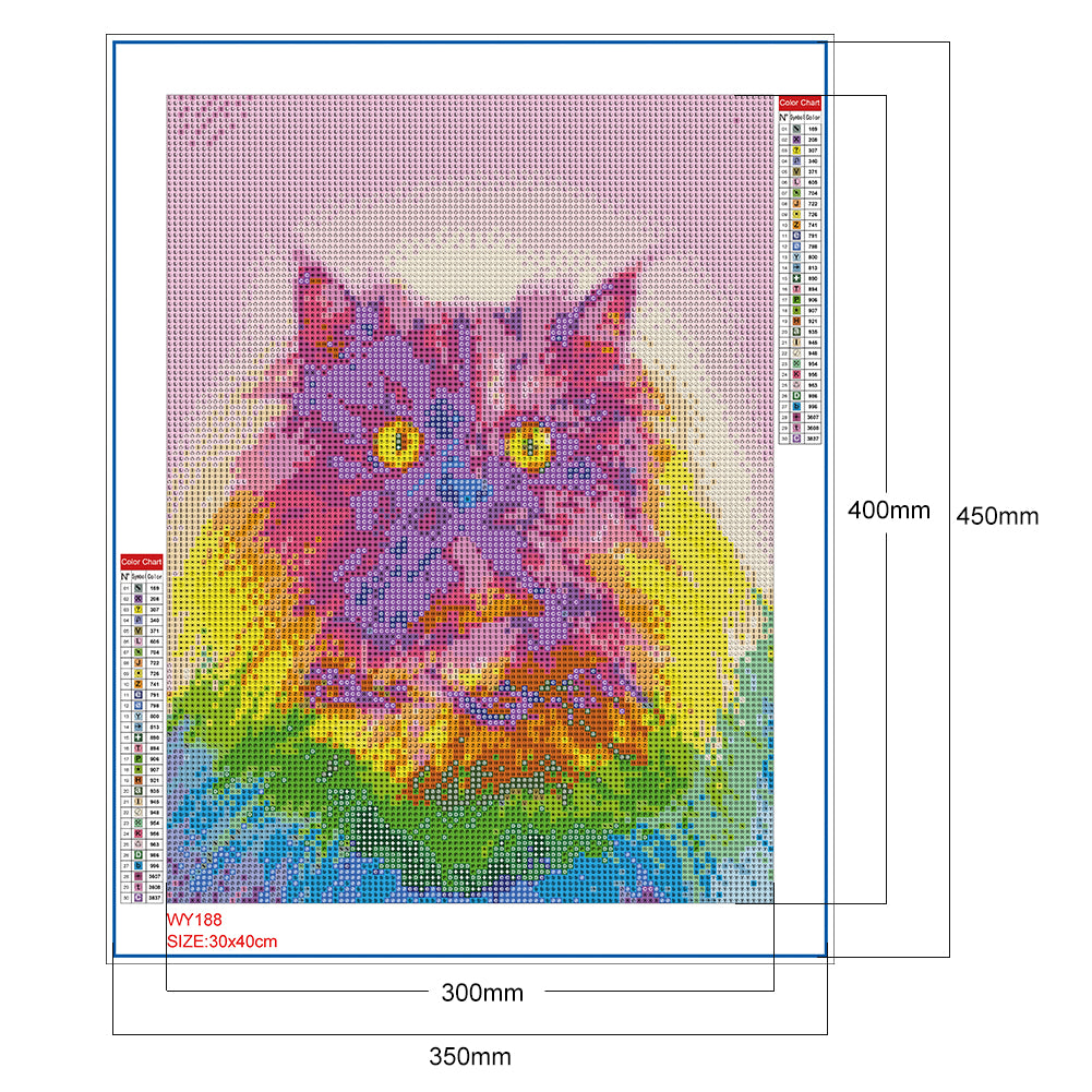 Cat Dog - Full Round Drill Diamond Painting 30*40CM