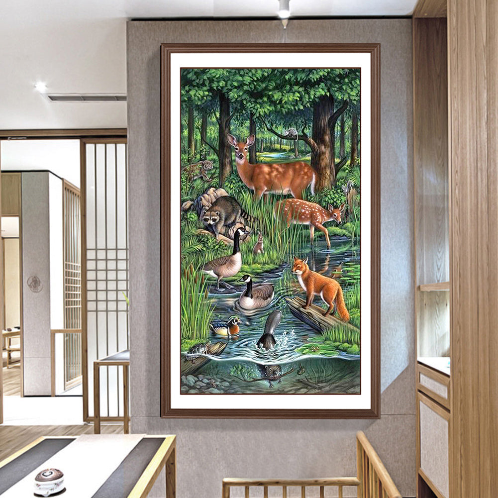 Animal - Full Round Drill Diamond Painting 45*75CM