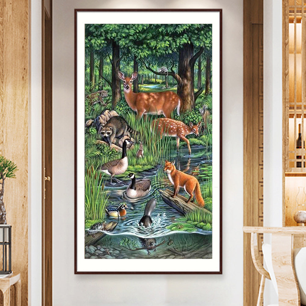 Animal - Full Round Drill Diamond Painting 45*75CM