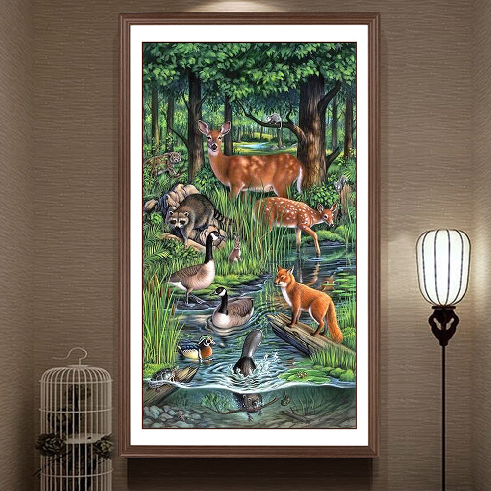 Animal - Full Round Drill Diamond Painting 45*75CM