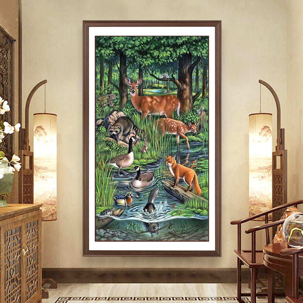 Animal - Full Round Drill Diamond Painting 45*75CM