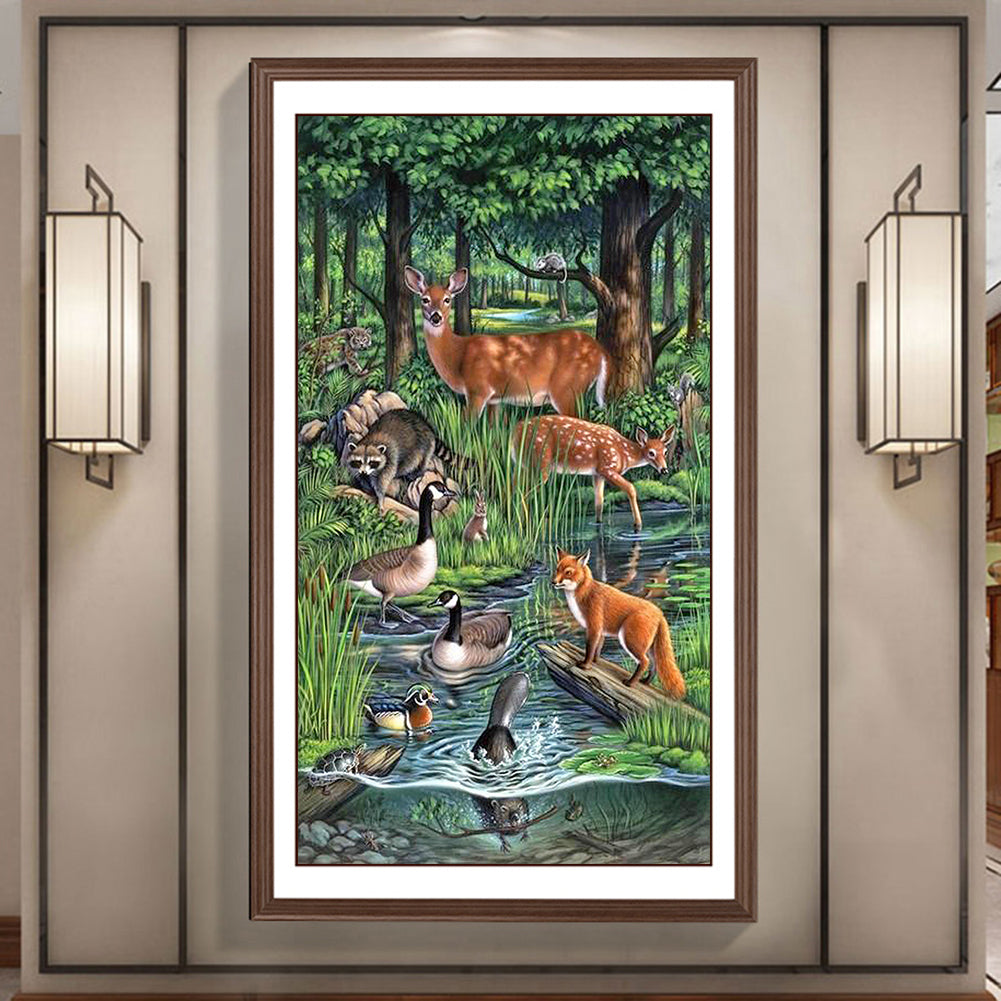 Animal - Full Round Drill Diamond Painting 45*75CM