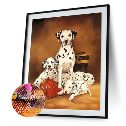 Dalmatian Dog - Full Round Drill Diamond Painting 30*40CM