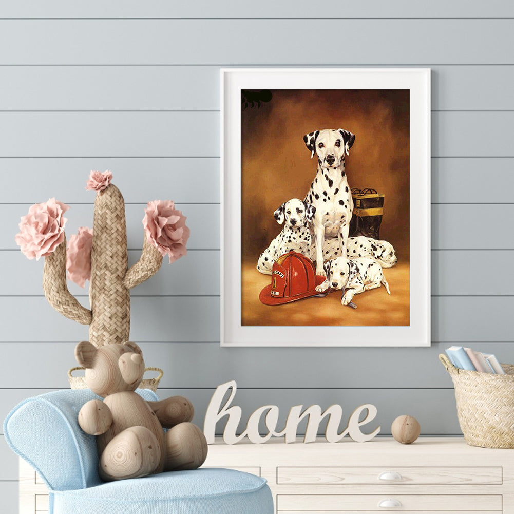 Dalmatian Dog - Full Round Drill Diamond Painting 30*40CM