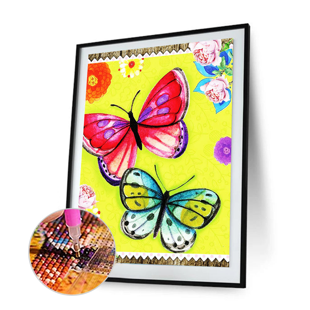 Butterfly - Full Round Drill Diamond Painting 30*40CM