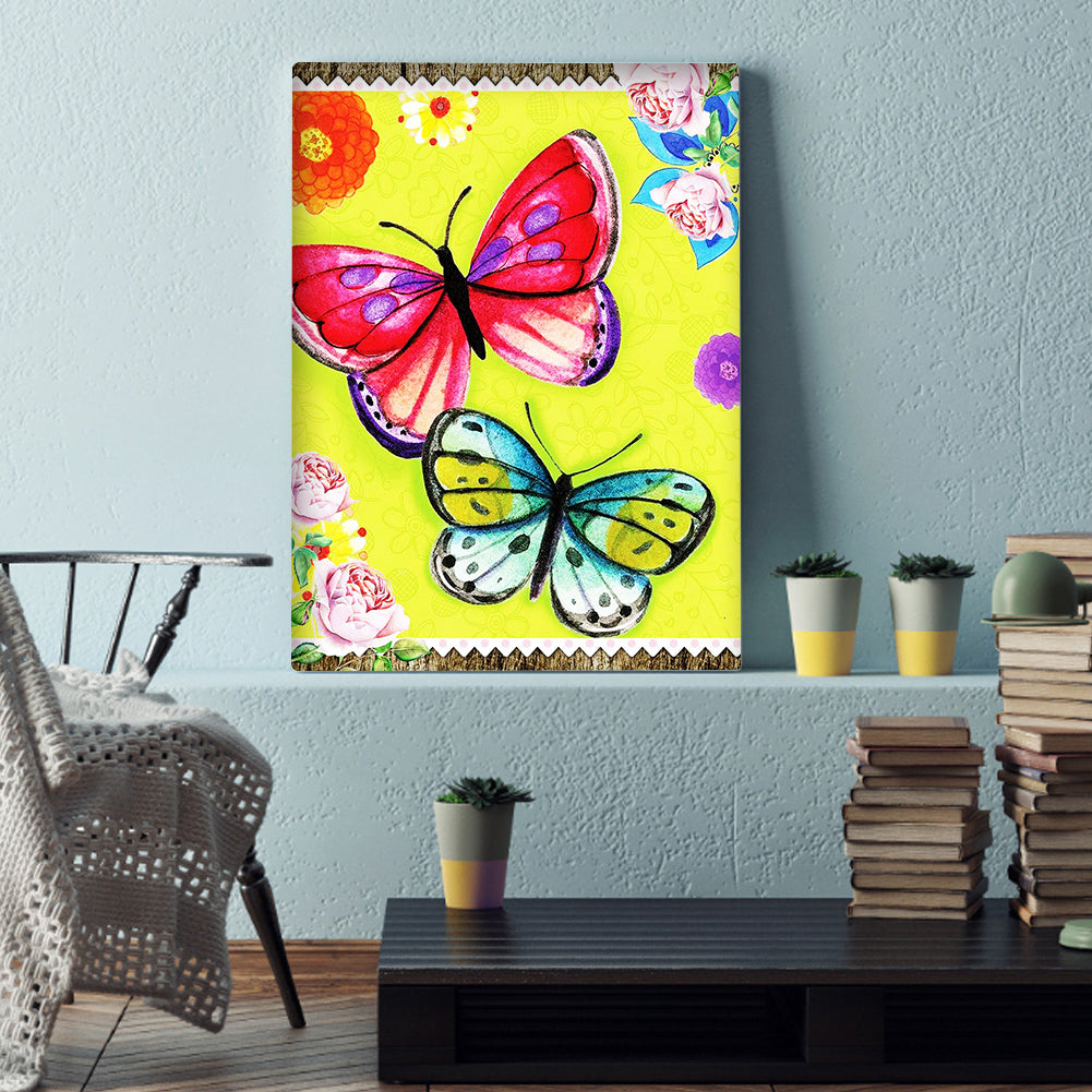 Butterfly - Full Round Drill Diamond Painting 30*40CM