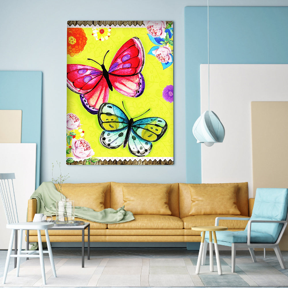 Butterfly - Full Round Drill Diamond Painting 30*40CM