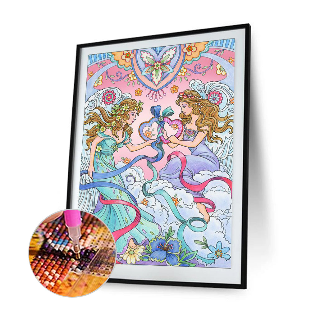 Angel Mermaid - Full Round Drill Diamond Painting 40*50CM