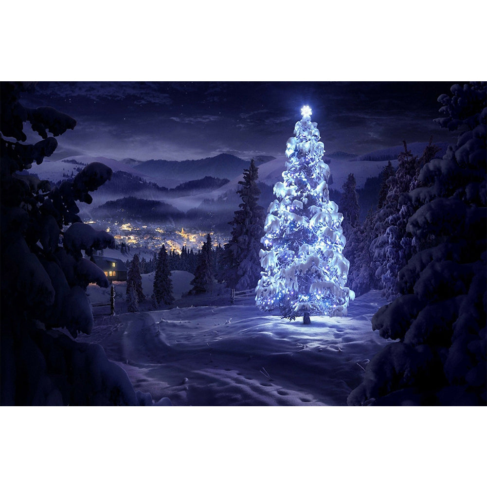 Snowy Christmas - Full Round Drill Diamond Painting 60*40CM