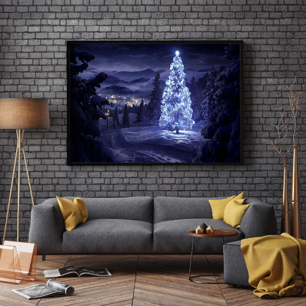 Snowy Christmas - Full Round Drill Diamond Painting 60*40CM