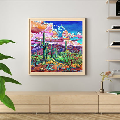 Cactus - Full Round Drill Diamond Painting 30*30CM