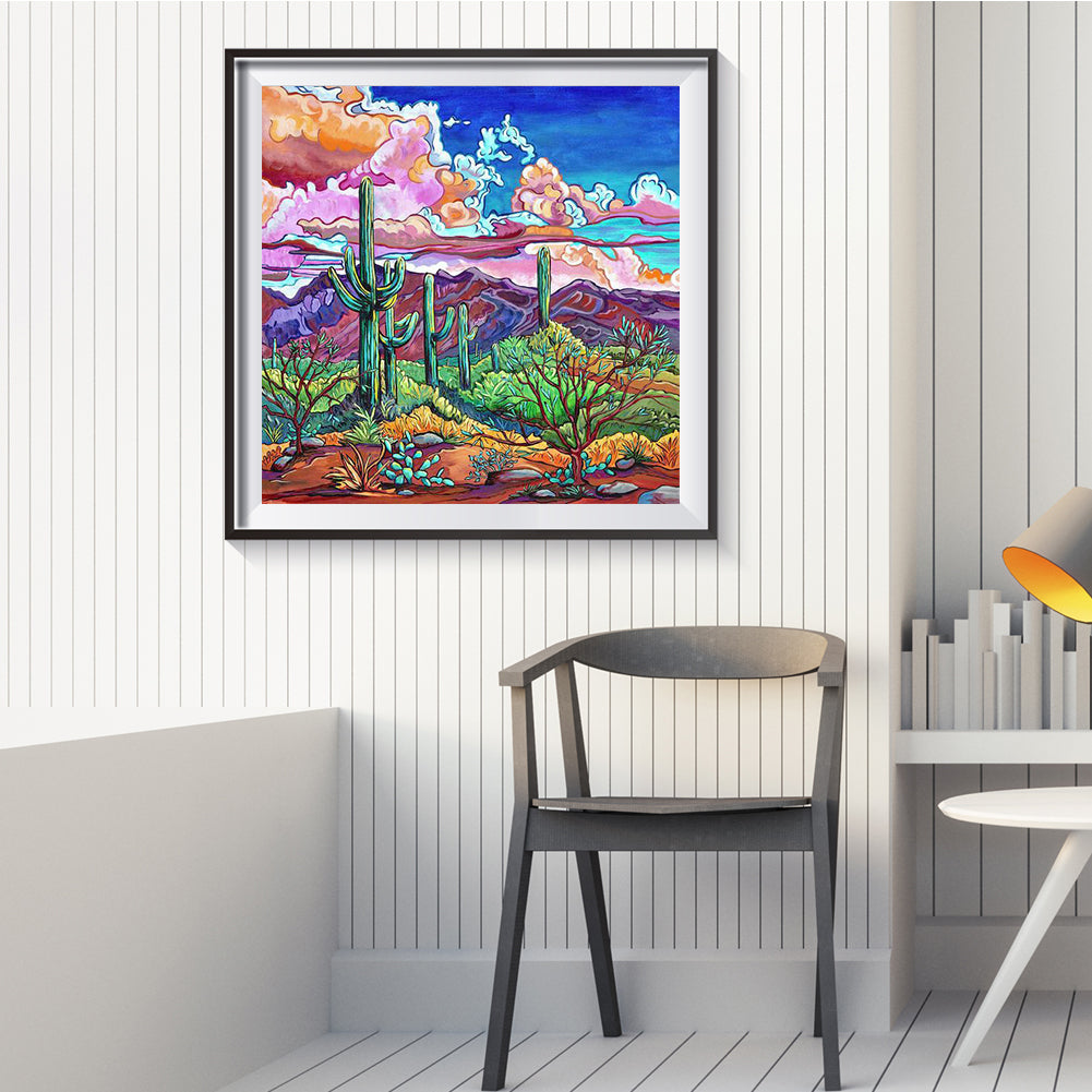 Cactus - Full Round Drill Diamond Painting 30*30CM