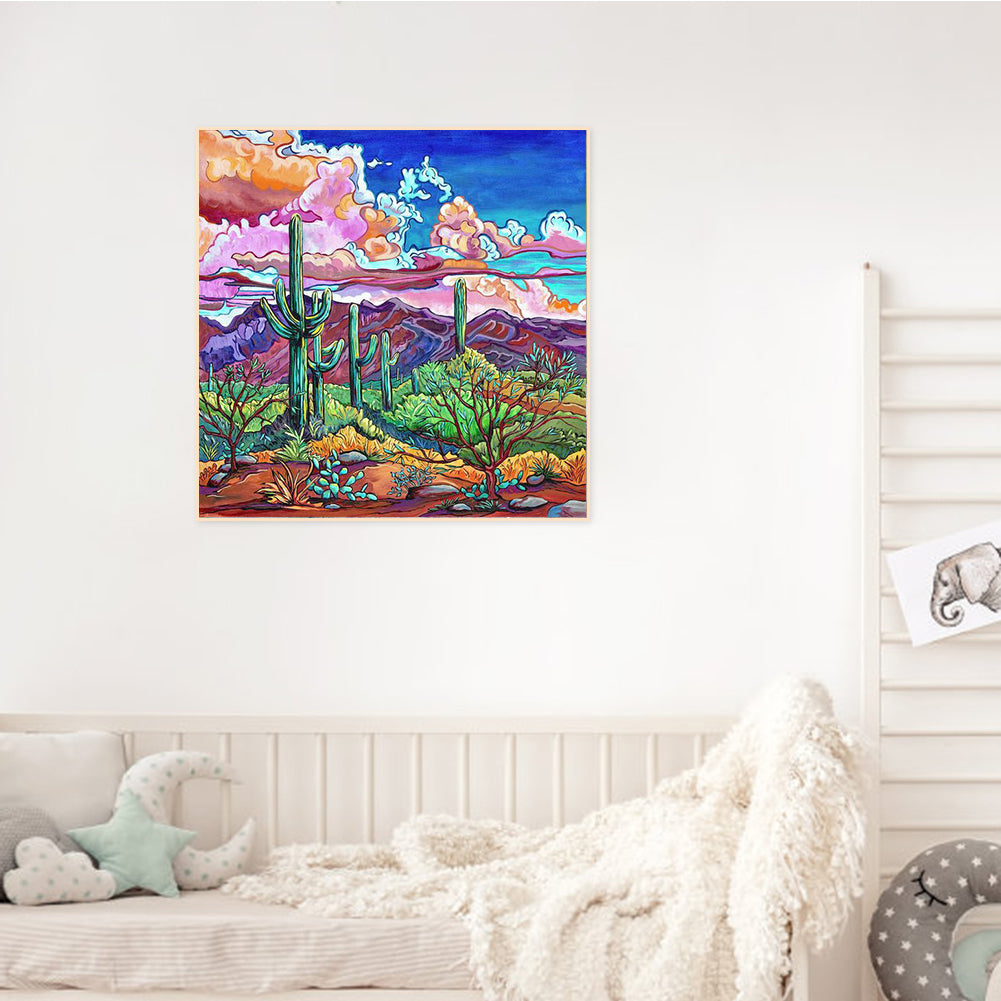 Cactus - Full Round Drill Diamond Painting 30*30CM