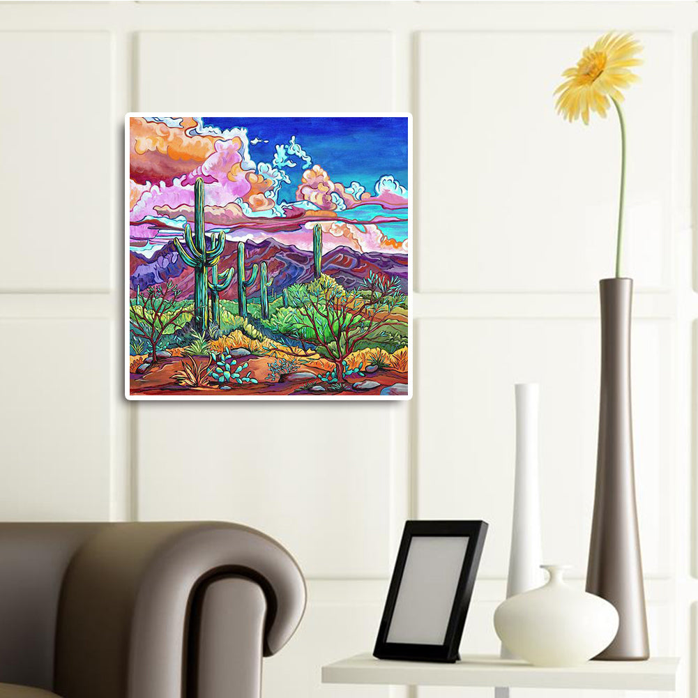 Cactus - Full Round Drill Diamond Painting 30*30CM