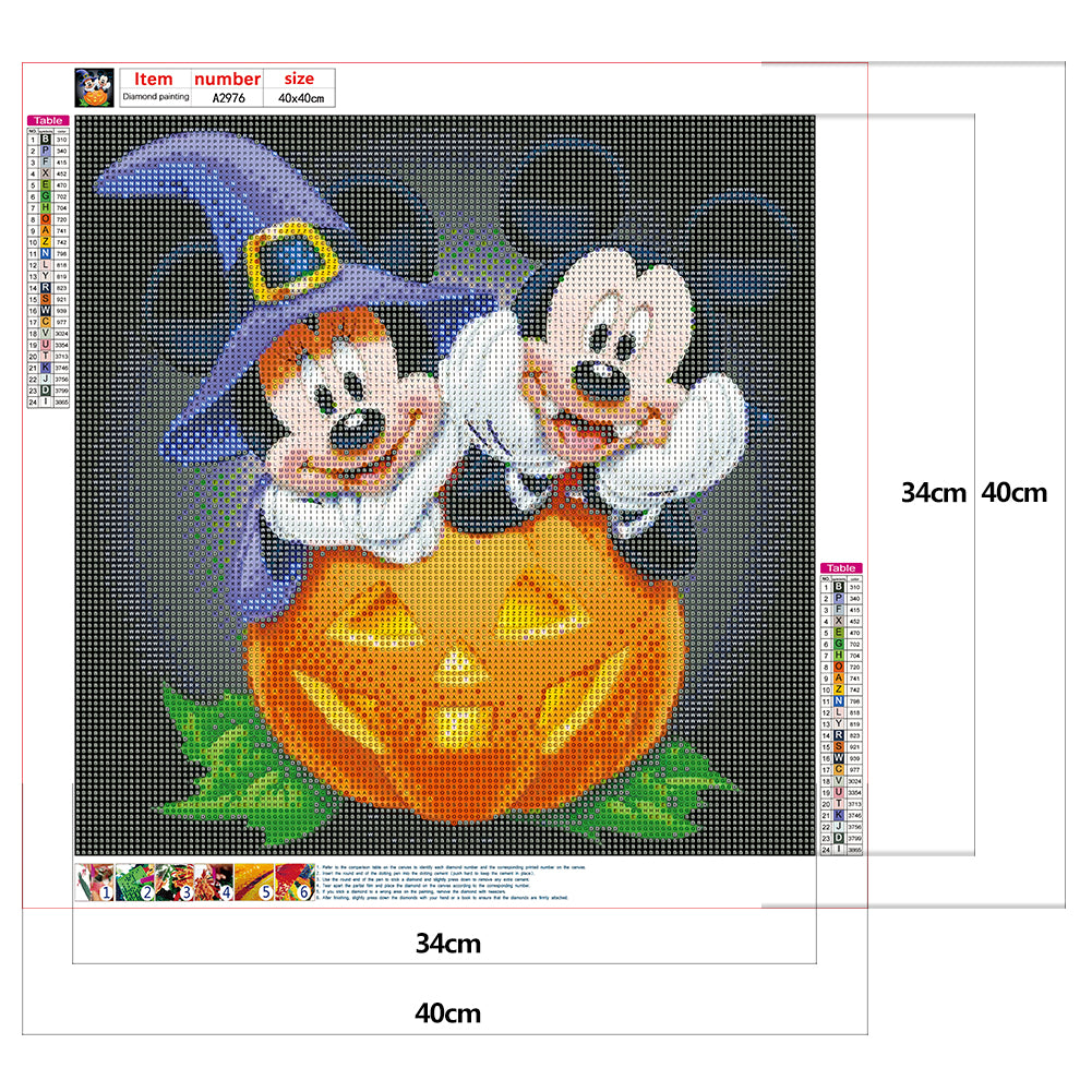 Mickey Pumpkin - Full Round Drill Diamond Painting 40*40CM