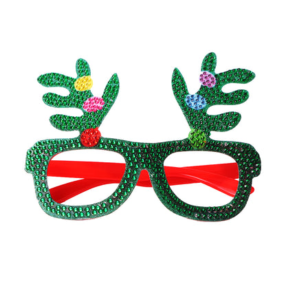 Kids Christmas Diamond Glasses Toys DIY Frame Paste 3D Rhinestone Stickers