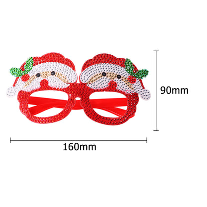 Kids Christmas Diamond Glasses Toys DIY Frame Paste 3D Rhinestone Stickers