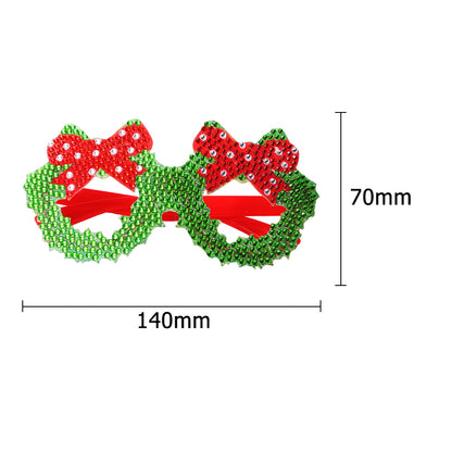 Kids Christmas Diamond Glasses Toys DIY Frame Paste 3D Rhinestone Stickers