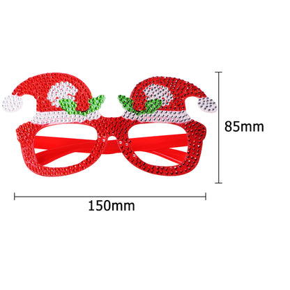 Kids Christmas Diamond Glasses Toys DIY Frame Paste 3D Rhinestone Stickers