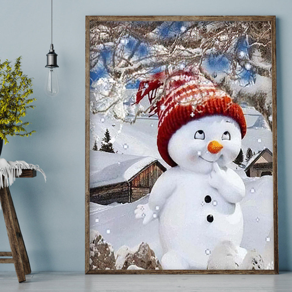 Snowman - Full Round Drill Diamond Painting 30*40CM