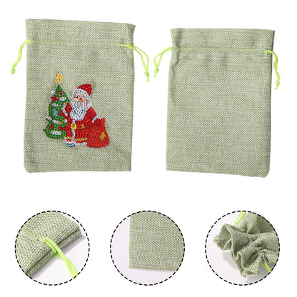 Christmas Theme DIY Diamond Painting Shopping Tote Mosaic Drill Candy Bag