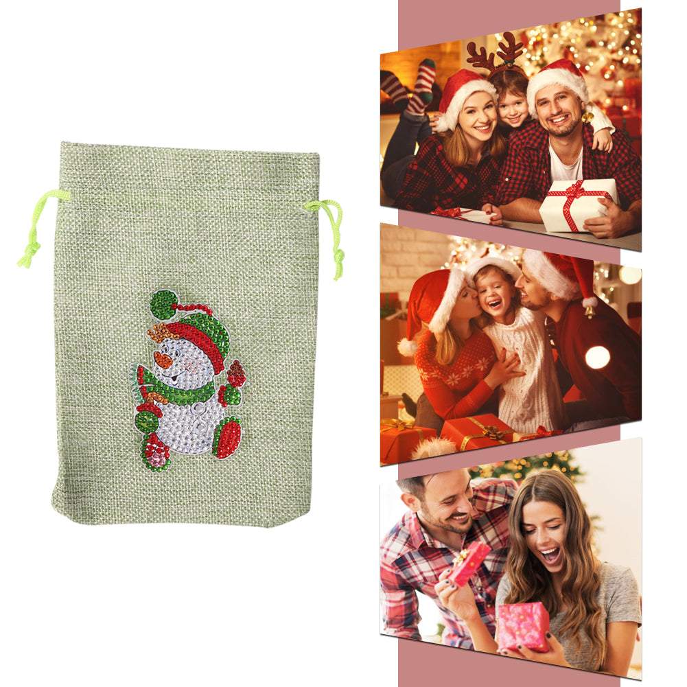 Christmas Theme DIY Diamond Painting Shopping Tote Mosaic Drill Candy Bag