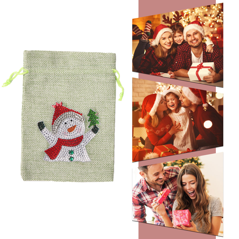 Christmas Theme DIY Diamond Painting Shopping Tote Mosaic Drill Candy Bag